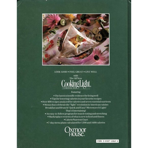 Cooking Light Cookbook 1992 Hardcover Annual Recipes - Picture 2 of 2